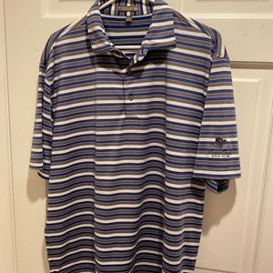 PETER MILLAR   “Beaver Creek Golf ” Summer Comfort Golf Shirt size L Striped